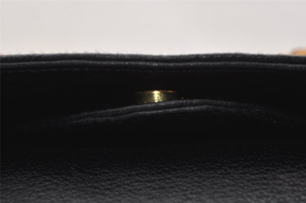 Authentic GUCCI Vintage Bamboo Shoulder Hand Bag Suede Leather Black Junk 9901I