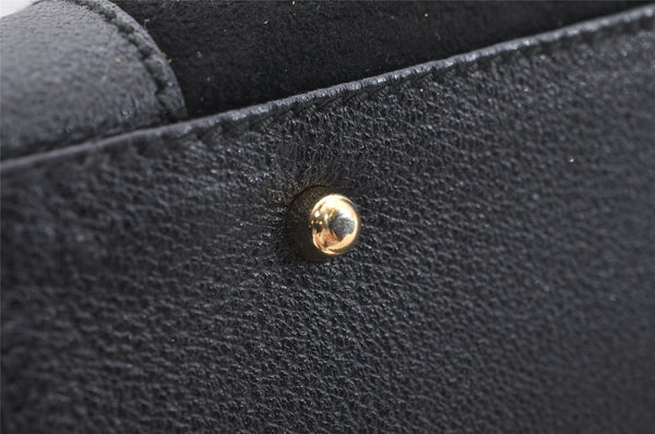 Authentic GUCCI Vintage Bamboo Shoulder Hand Bag Suede Leather Black Junk 9901I