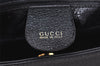 Authentic GUCCI Vintage Bamboo Shoulder Hand Bag Suede Leather Black Junk 9901I