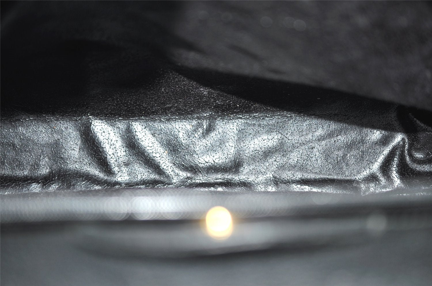 Authentic GUCCI Vintage Bamboo Shoulder Hand Bag Suede Leather Black Junk 9901I