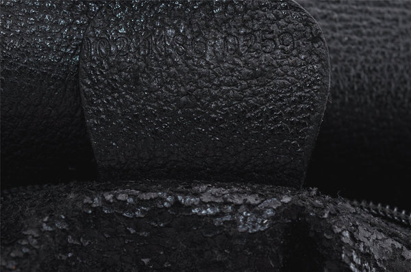 Authentic GUCCI Vintage Bamboo Shoulder Hand Bag Suede Leather Black Junk 9901I