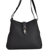 Authentic GUCCI Jackie Shoulder Bag Purse GG Canvas Leather 110291 Black 9902I