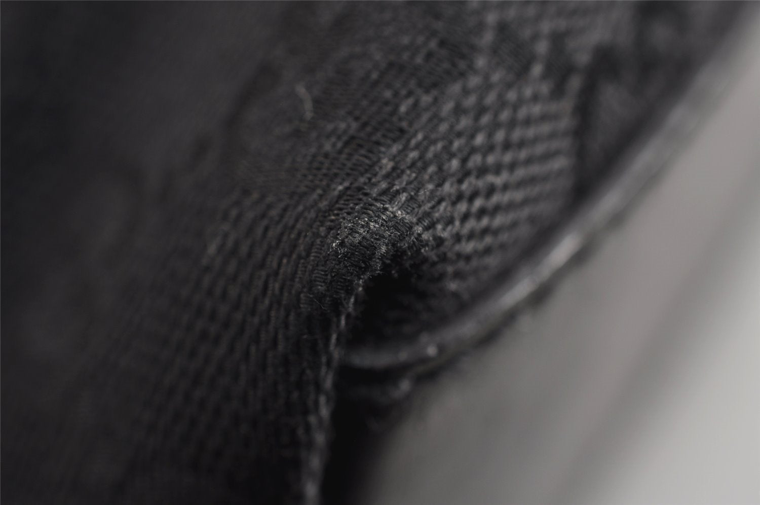 Authentic GUCCI Jackie Shoulder Bag Purse GG Canvas Leather 110291 Black 9902I