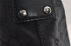 Authentic GUCCI Jackie Shoulder Bag Purse GG Canvas Leather 110291 Black 9902I