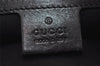 Authentic GUCCI Jackie Shoulder Bag Purse GG Canvas Leather 110291 Black 9902I