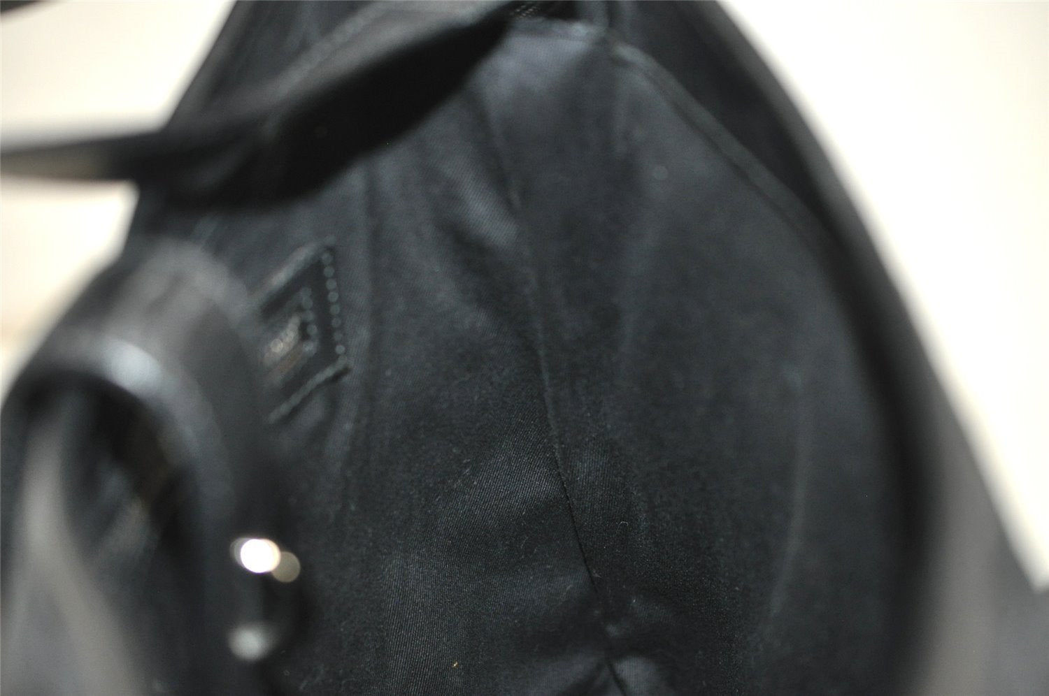 Authentic GUCCI Jackie Shoulder Bag Purse GG Canvas Leather 110291 Black 9902I