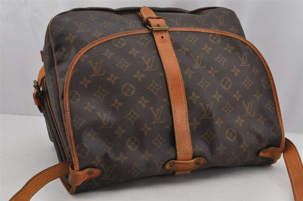 Authentic Louis Vuitton Monogram Saumur 35 Shoulder Cross Bag M42254 LV 9902J