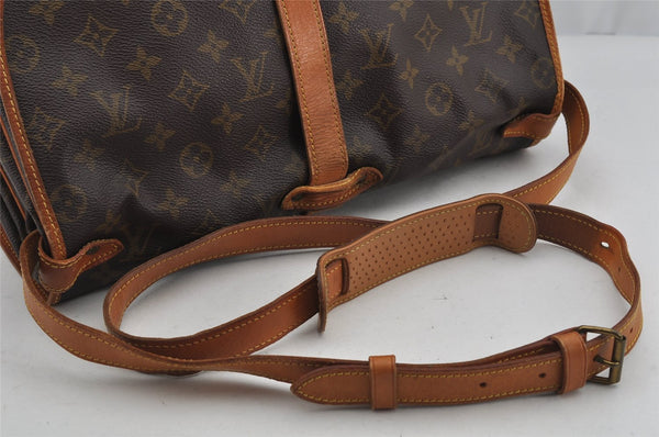 Authentic Louis Vuitton Monogram Saumur 35 Shoulder Cross Bag M42254 LV 9902J