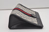 Authentic GUCCI Sherry Line Clutch Hand Bag Purse GG PVC Leather Navy Blue 9903I