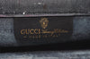 Authentic GUCCI Sherry Line Clutch Hand Bag Purse GG PVC Leather Navy Blue 9903I