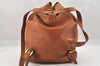 Authentic GUCCI Vintage Bamboo 2Way Hand Backpack Leather Brown Junk 9904I