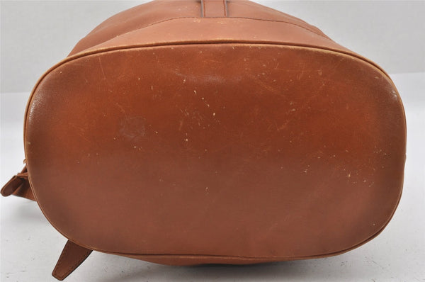 Authentic GUCCI Vintage Bamboo 2Way Hand Backpack Leather Brown Junk 9904I