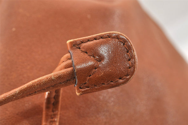 Authentic GUCCI Vintage Bamboo 2Way Hand Backpack Leather Brown Junk 9904I