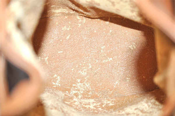 Authentic GUCCI Vintage Bamboo 2Way Hand Backpack Leather Brown Junk 9904I