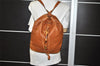 Authentic GUCCI Vintage Bamboo 2Way Hand Backpack Leather Brown Junk 9904I