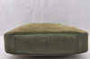 Authentic GUCCI Bamboo 2Way Shoulder Hand Bag Suede Leather Khaki Junk 9905I