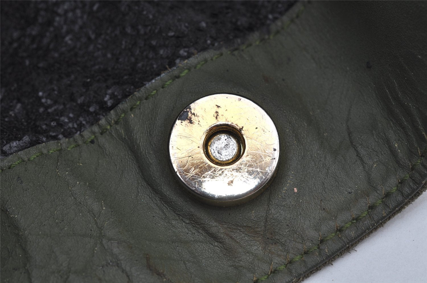 Authentic GUCCI Bamboo 2Way Shoulder Hand Bag Suede Leather Khaki Junk 9905I