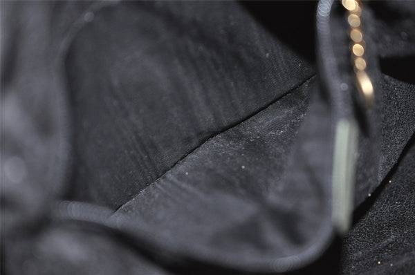 Authentic GUCCI Bamboo 2Way Shoulder Hand Bag Suede Leather Khaki Junk 9905I