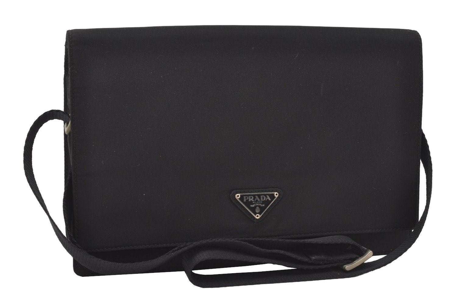 Authentic PRADA Vintage Nylon Tessuto Shoulder Hand Bag Purse Black 9906I