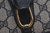 Authentic GUCCI Clutch Shoulder Bag Purse GG PVC Leather Navy Blue Junk 9906J