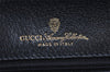 Authentic GUCCI Clutch Shoulder Bag Purse GG PVC Leather Navy Blue Junk 9906J