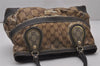 Authentic GUCCI GG Crystal Shoulder Hand Bag GG PVC Leather 223964 Brown 9907I