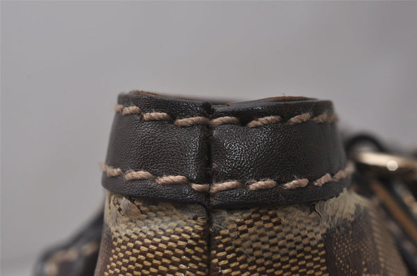 Authentic GUCCI GG Crystal Shoulder Hand Bag GG PVC Leather 223964 Brown 9907I