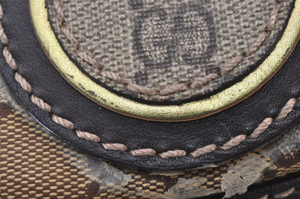 Authentic GUCCI GG Crystal Shoulder Hand Bag GG PVC Leather 223964 Brown 9907I