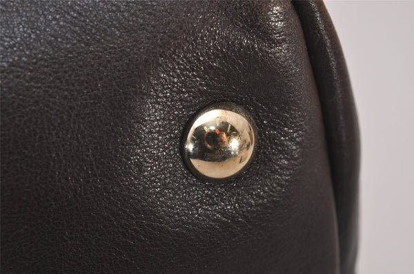 Authentic GUCCI GG Crystal Shoulder Hand Bag GG PVC Leather 223964 Brown 9907I