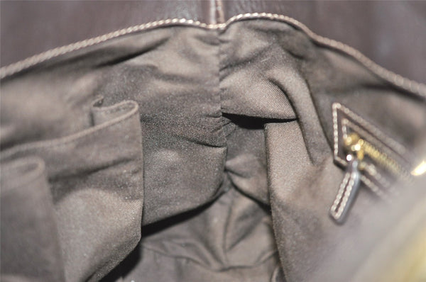 Authentic GUCCI GG Crystal Shoulder Hand Bag GG PVC Leather 223964 Brown 9907I