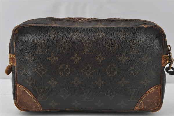 Authentic Louis Vuitton Monogram Marly Dragonne GM M51825 Clutch Hand Bag 9908I
