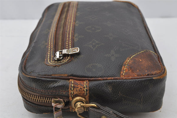 Authentic Louis Vuitton Monogram Marly Dragonne GM M51825 Clutch Hand Bag 9908I