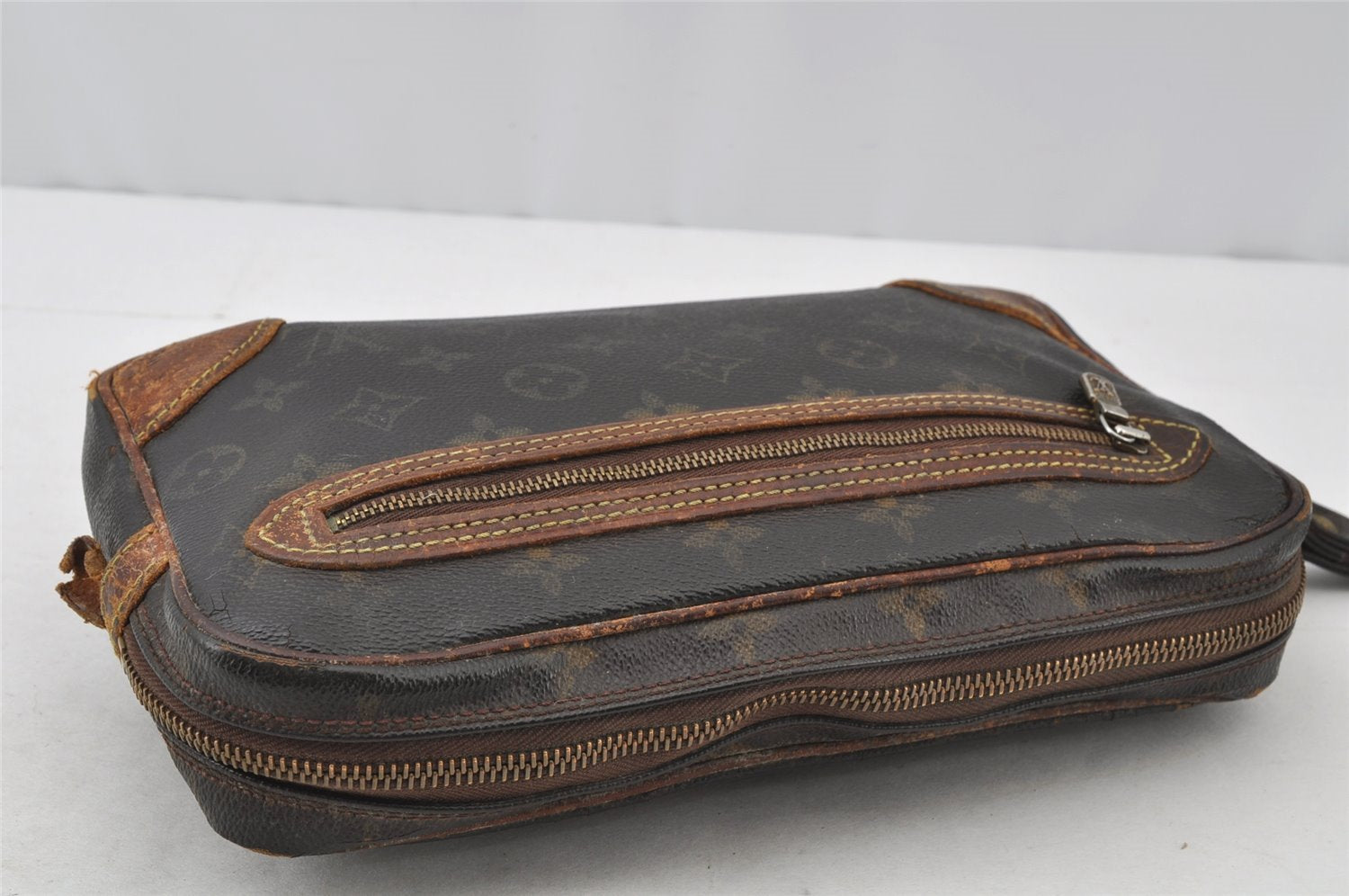 Authentic Louis Vuitton Monogram Marly Dragonne GM M51825 Clutch Hand Bag 9908I