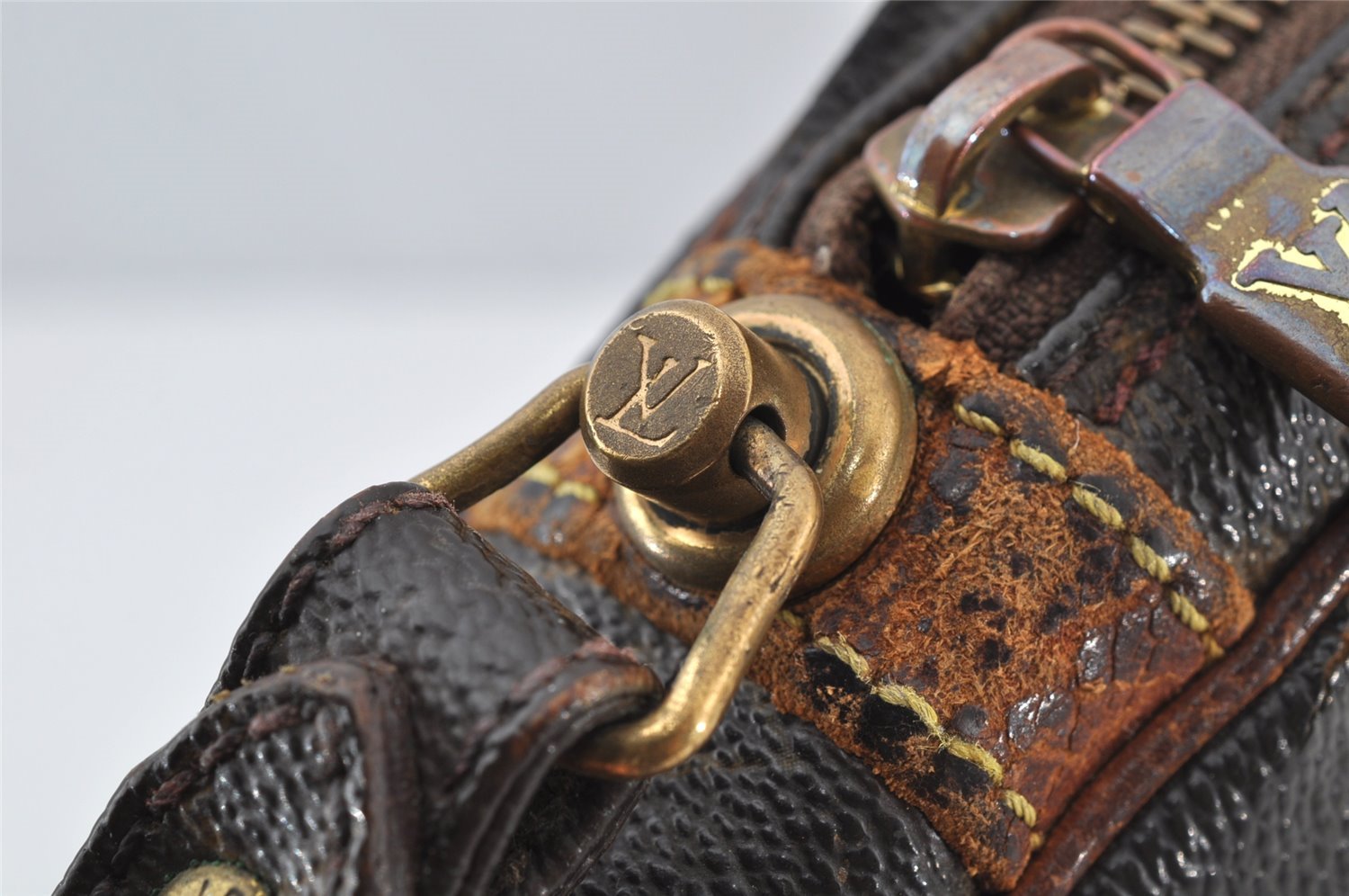 Authentic Louis Vuitton Monogram Marly Dragonne GM M51825 Clutch Hand Bag 9908I