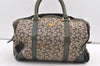 Authentic CELINE C Macadam Carriage Hand Bag Canvas Leather Navy Junk 9908J