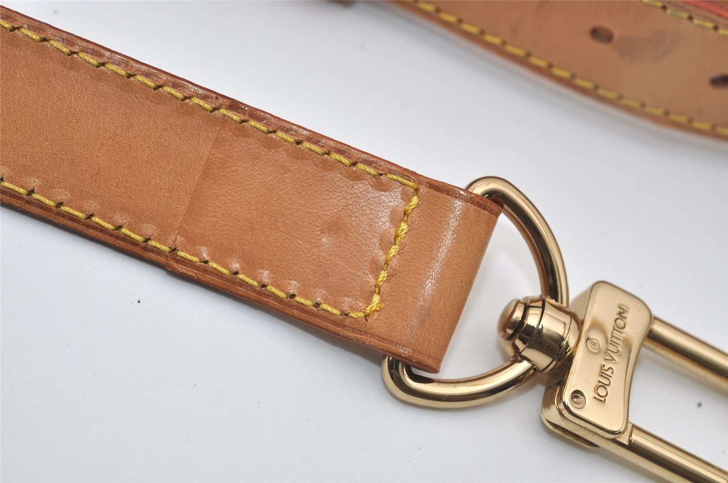 Authentic Louis Vuitton Leather Shoulder Strap Beige 39.4-46.5