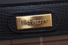 Authentic Burberrys Vintage Leather Briefcase Business Bag Black 9910J