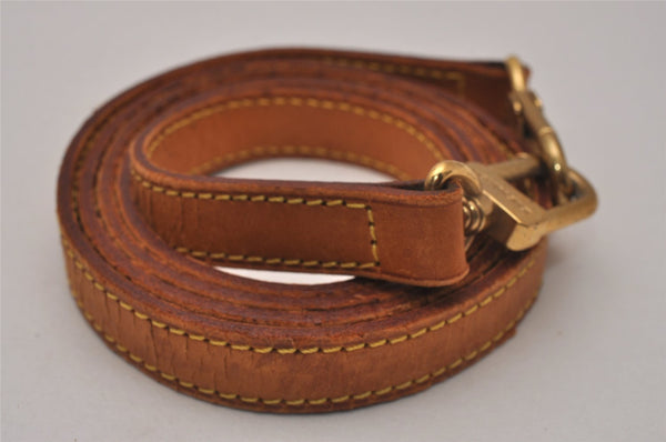 Authentic Louis Vuitton Leather Shoulder Strap Beige 48.8" LV 9911I