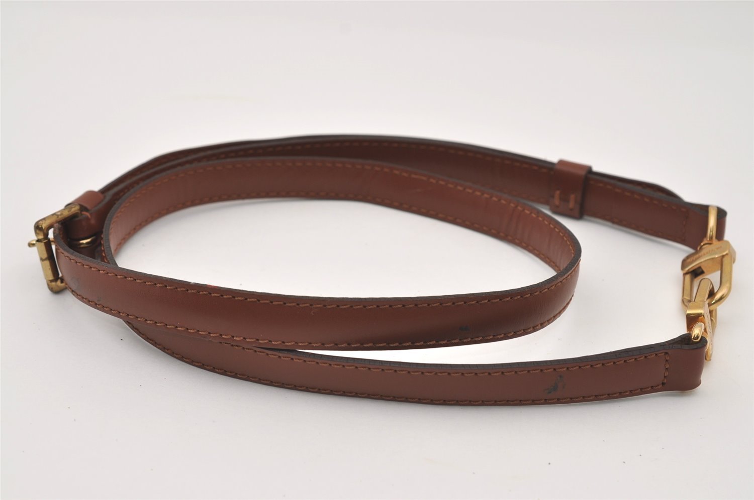 Authentic Louis Vuitton Leather Shoulder Strap Brown 40.6-47.2