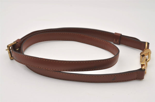 Authentic Louis Vuitton Leather Shoulder Strap Brown 40.6-47.2" LV 9912I