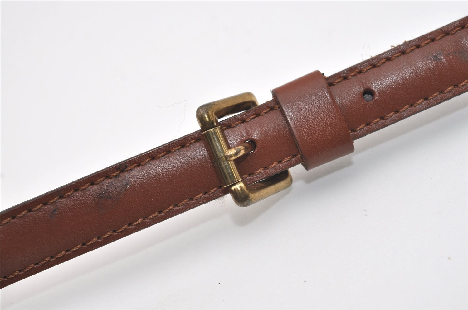 Authentic Louis Vuitton Leather Shoulder Strap Brown 40.6-47.2