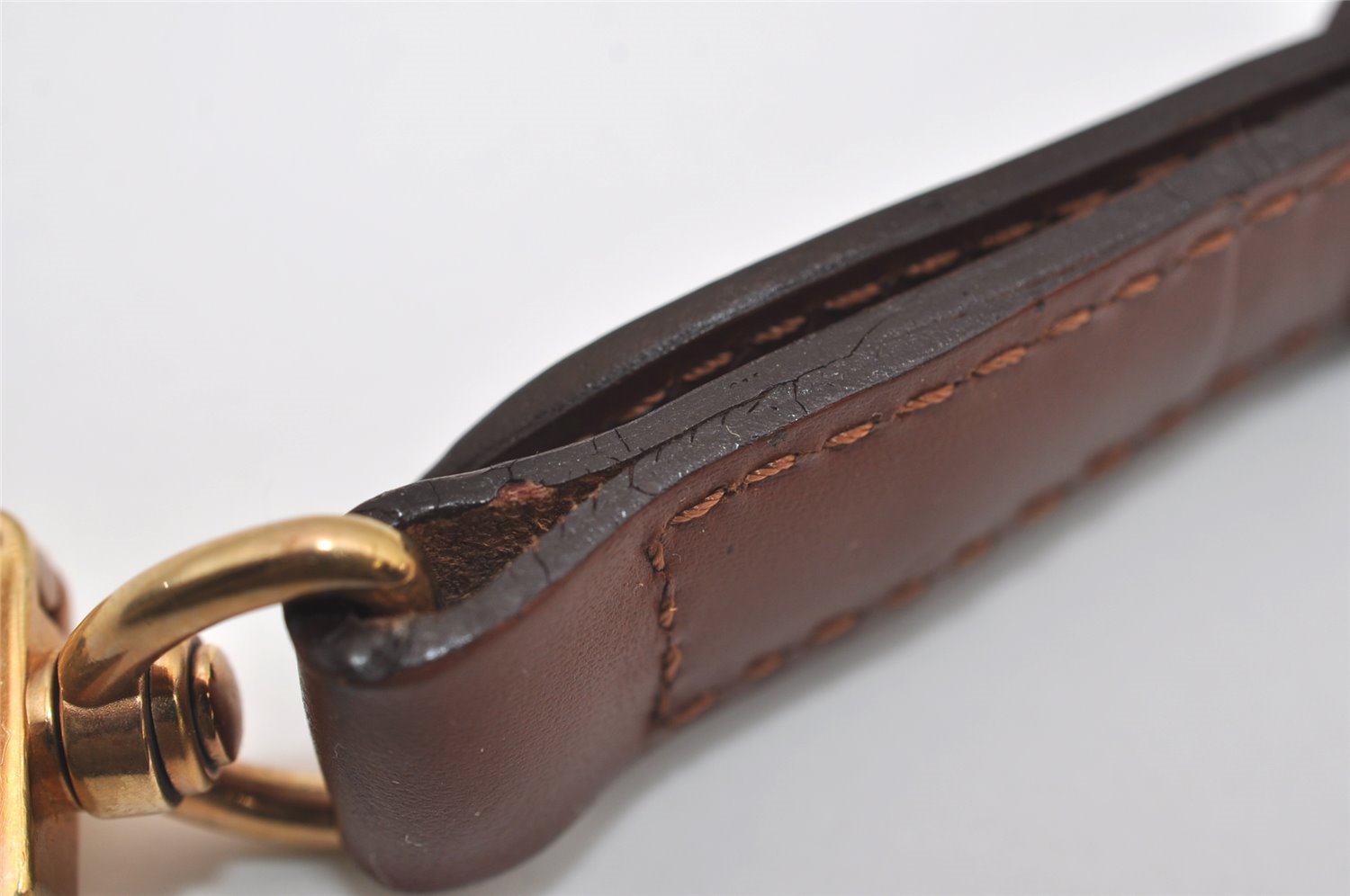 Authentic Louis Vuitton Leather Shoulder Strap Brown 40.6-47.2