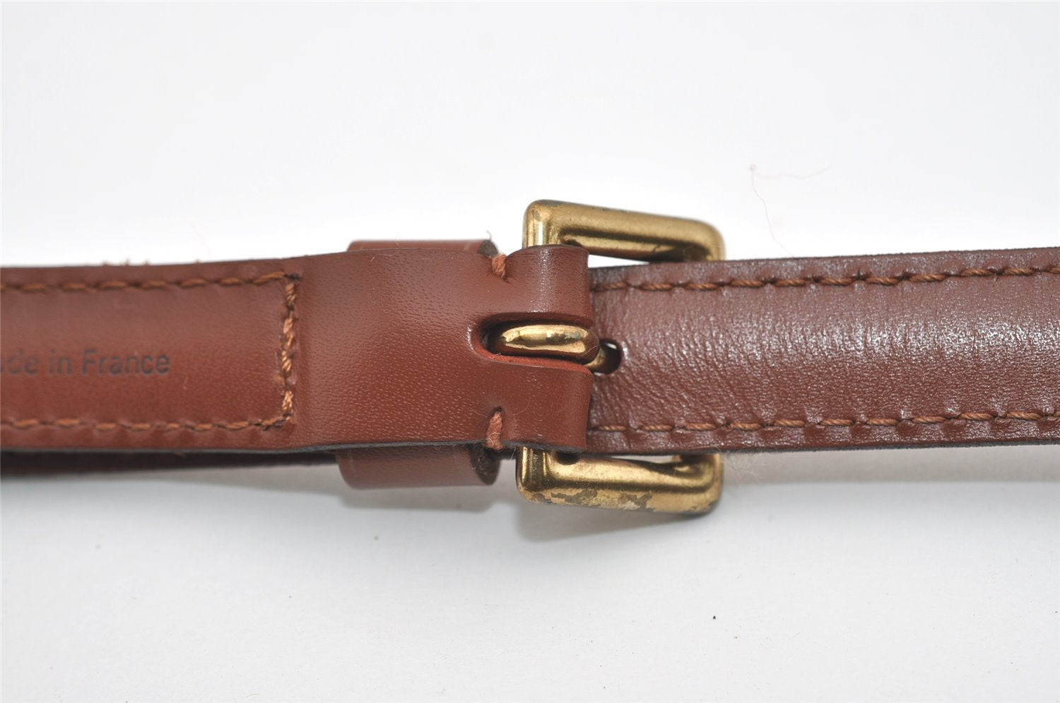 Authentic Louis Vuitton Leather Shoulder Strap Brown 40.6-47.2