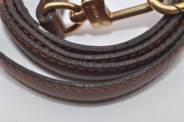 Authentic Louis Vuitton Leather Shoulder Strap Brown 40.6-47.2" LV 9912I