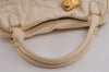 Authentic MIU MIU Vintage Leather 2Way Shoulder Hand Bag Cream White 9912J