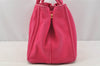 Authentic PRADA Vintage Canapa SS Canvas 2Way Hand Tote Bag Purse Pink 9914I