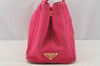 Authentic PRADA Vintage Canapa SS Canvas 2Way Hand Tote Bag Purse Pink 9914I