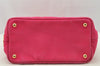 Authentic PRADA Vintage Canapa SS Canvas 2Way Hand Tote Bag Purse Pink 9914I