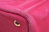 Authentic PRADA Vintage Canapa SS Canvas 2Way Hand Tote Bag Purse Pink 9914I