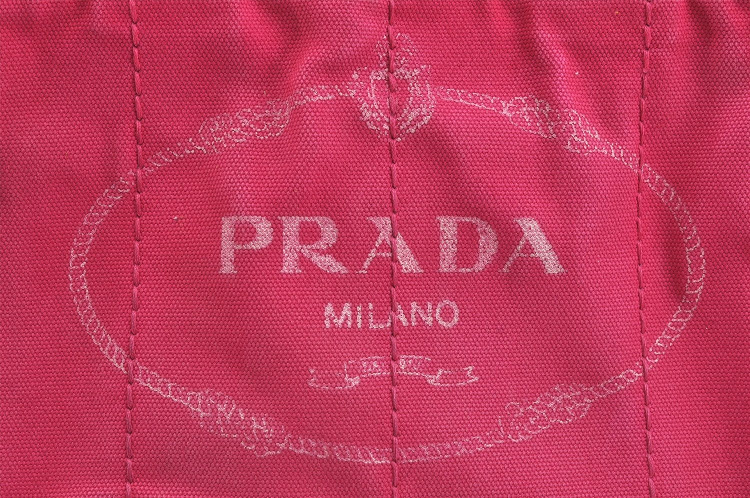 Authentic PRADA Vintage Canapa SS Canvas 2Way Hand Tote Bag Purse Pink 9914I